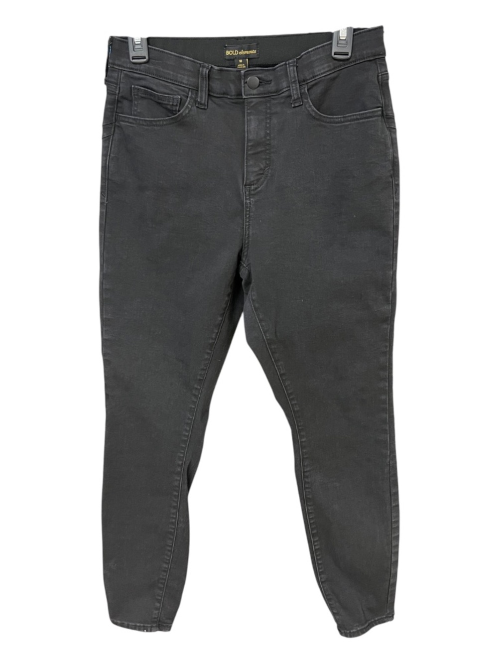 GUC BOLD Elements Black Straight Leg Stretch Jeans | Size 10